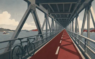 Innoshima Ōhashi, The bridge you ride inside: an illustration of a place on this route.