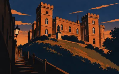 Inverness Castle, Back at the start, under a courthouse: an illustration of a place on this route.