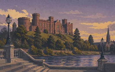 Inverness Castle, The end of the glen: an illustration of a place on this route.