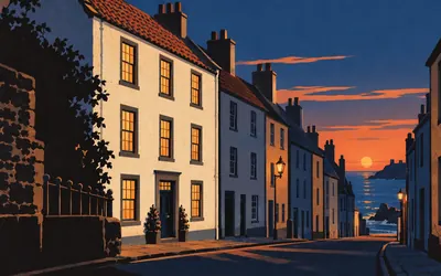 John Muir's Birthplace, Where the whole thing started: an illustration of a place on this route.