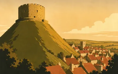 Launceston Castle, The gate of Cornwall: an illustration of a place on this route.