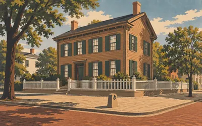 Lincoln Home, Springfield, The only house he ever owned: an illustration of a place on this route.