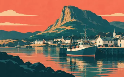 Lochinver, Forty-four thousand acres, bought back: an illustration of a place on this route.