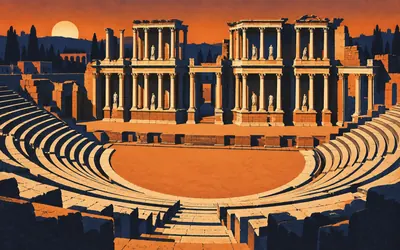 The Roman Theatre, Agrippa's gift, 16 BC: an illustration of a place on this route.