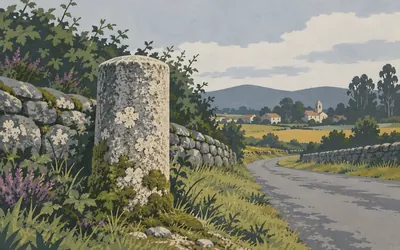 The Caligula Milestone, A name, and nothing else: an illustration of a place on this route.