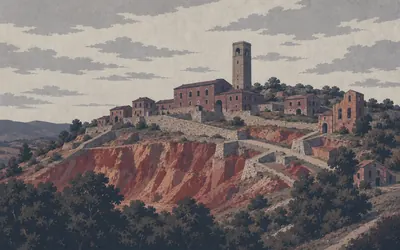 The Camporciano copper mine, Europe's largest, according to the people who run it: an illustration of a place on this route.