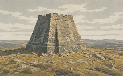 Moel Famau, An Egyptian pyramid that lasted fifty years: an illustration of a place on this route.