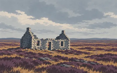 Moin House, A roof for people who might not make it: an illustration of a place on this route.