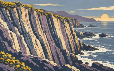 Montaña de Oro, Mountain of Gold, named for the flowers: an illustration of a place on this route.