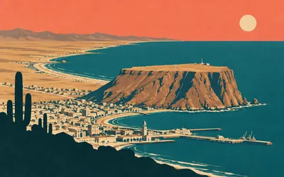 Morro de Arica, Two registers, one headland, and no cross-reference: an illustration of a place on this route.