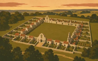 Mount Grace Priory, Built for monks who lived alone: an illustration of a place on this route.