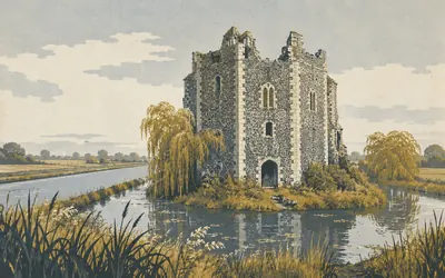 Odiham Castle, King John's, probably: an illustration of a place on this route.