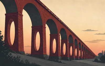 Ouse Valley Viaduct, Near this stage, eleven million bricks over a valley: an illustration of a place on this route.