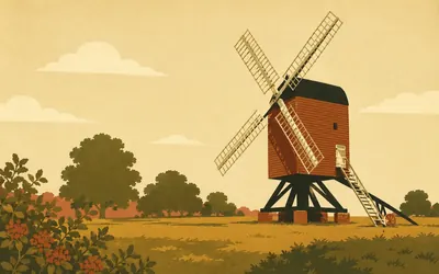 Outwood Windmill, Built in 1665 and still turning: an illustration of a place on this route.