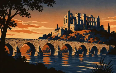 Paço dos Condes de Barcelos, A roofless palace with a legend inside it: an illustration of a place on this route.