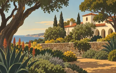Palos Verdes Library, A town with an Art Jury: an illustration of a place on this route.