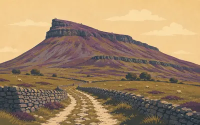 Pen-y-ghent, The smallest of the three, and the one you climb: an illustration of a place on this route.