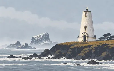 Piedras Blancas, Beheaded by a storm in 1949: an illustration of a place on this route.