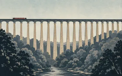 Pontcysyllte Aqueduct, The third one ever built, and the one that mattered: an illustration of a place on this route.