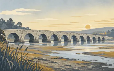 Ponte de Sampaio, Ten arches, eleven piers, two days in 1809: an illustration of a place on this route.
