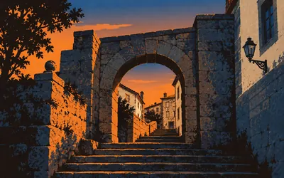 Porta de Mazarelos, The only gate left standing: an illustration of a place on this route.
