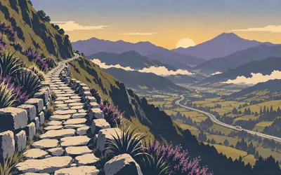 Qhapaq Ñan: Rumichaca to Pasto, Nine surviving stretches, declared together: an illustration of a place on this route.