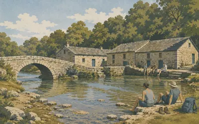 Ribadiso da Baixo, A pilgrim hospital, still taking pilgrims: an illustration of a place on this route.