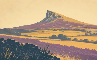 Roseberry Topping, The famous profile is the shape of an accident: an illustration of a place on this route.
