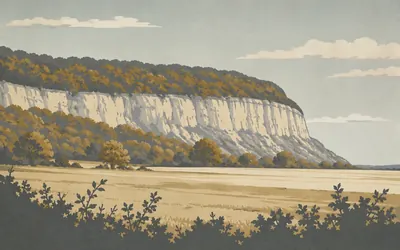 Sutton Bank and Roulston Scar, Where the Hambleton Hills stop dead: an illustration of a place on this route.