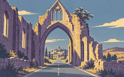 Convento de San Antón, The road goes under the arch: an illustration of a place on this route.
