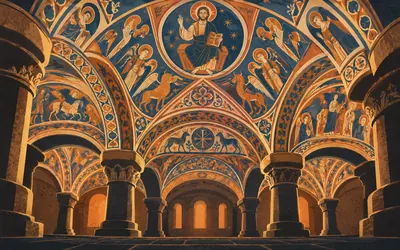 San Isidoro de León, A painted ceiling nobody whitewashed: an illustration of a place on this route.
