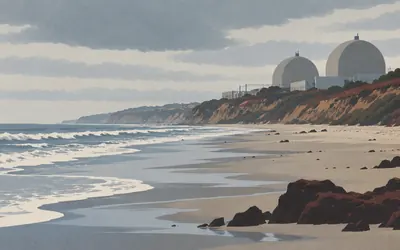 San Onofre, Panhe, and the reactors: an illustration of a place on this route.