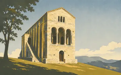 Santa María del Naranco, Nobody knows what it was for: an illustration of a place on this route.