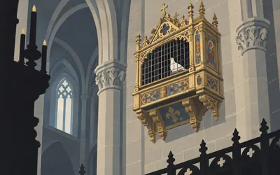 Santo Domingo de la Calzada, There are live birds in the cathedral: an illustration of a place on this route.