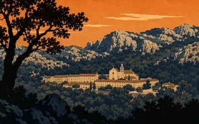 Santuari de Lluc, Remodelled on Gaudí's instructions: an illustration of a place on this route.