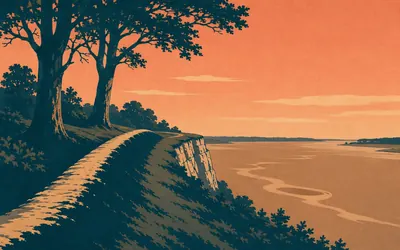 Sedbury Cliffs, Where the path ends, and the register says the dyke does: an illustration of a place on this route.