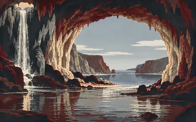 Smoo Cave, A sea cave with a waterfall inside it: an illustration of a place on this route.