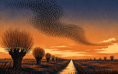 The Somerset Levels, Land below the high tide: an illustration of a place on this route.