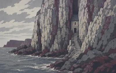 St Govan's Chapel, A chapel in a crack, inside a firing range: an illustration of a place on this route.