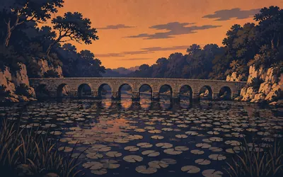 Stackpole, The lily ponds were dug: an illustration of a place on this route.