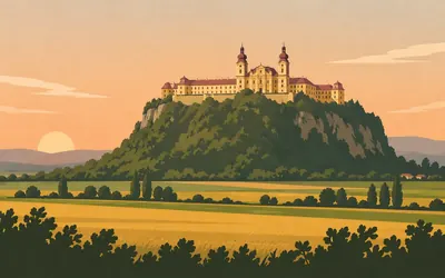 Stift Göttweig, An abbey on its own hill, twice over: an illustration of a place on this route.
