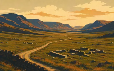 Strathnaver, A valley emptied of people: an illustration of a place on this route.
