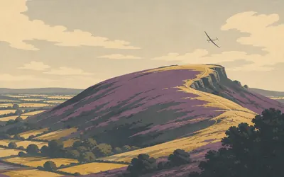 The Long Mynd, Heather, and a road older than roads: an illustration of a place on this route.
