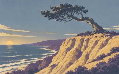 Torrey Pines, A tree that grows in two places: an illustration of a place on this route.
