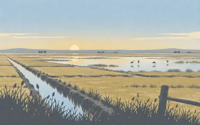 Vilar de Barrio, The lake that was drained: an illustration of a place on this route.
