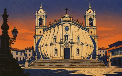 Santuario da Virxe Peregrina, A church built in the shape of a shell: an illustration of a place on this route.