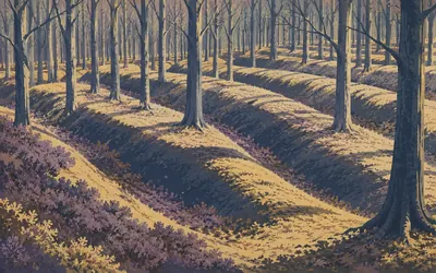 War Coppice Camp, The only known Surrey hillfort on the North Downs: an illustration of a place on this route.