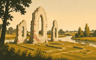 Waverley Abbey, Where the Cistercians landed: an illustration of a place on this route.