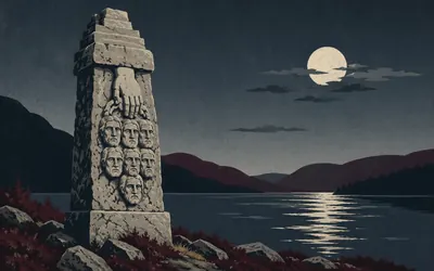 The Well of the Seven Heads, A monument nobody softened: an illustration of a place on this route.
