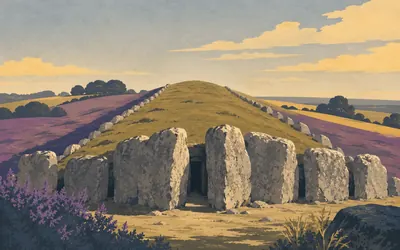 West Kennet Long Barrow, A tomb closed with a false door: an illustration of a place on this route.